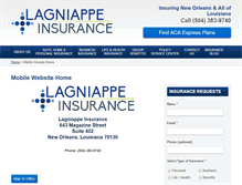 Tablet Screenshot of lagniappeinsurance.com